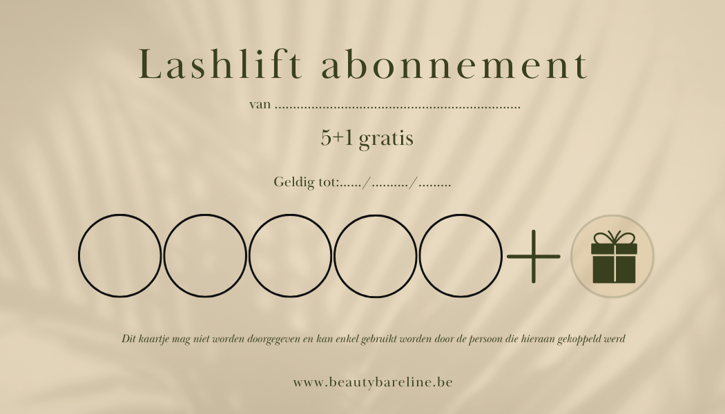Lashlift abonnement 5+1 gratis